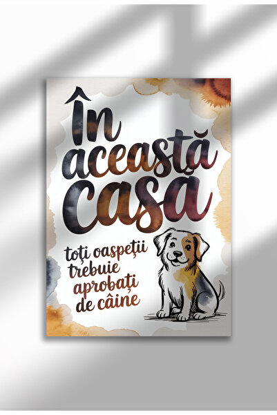 21mxm Αφίσα από ύφασμα χωρίς πλαίσιο σκύλου στα ρουμανικά - Ψηφιακή εκτύπωση ...