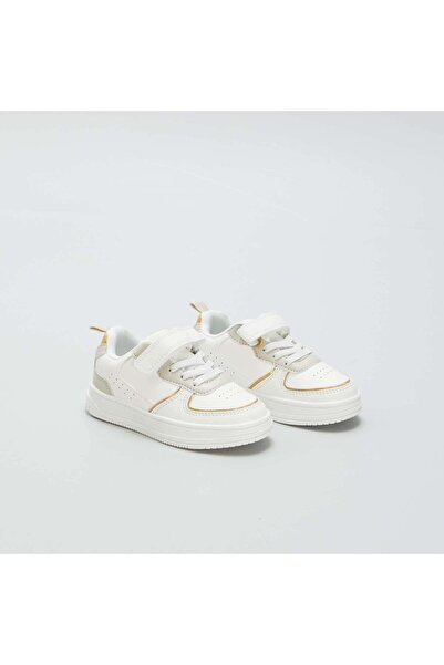 KİABİ Low-top hook and loop trainers WHITE