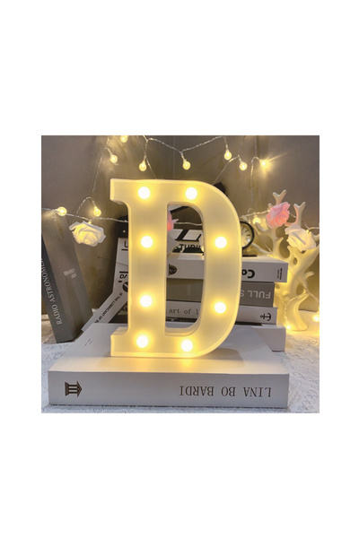 Mirific Party Lampă LED 21x14x3,5 cm, alimentată cu baterii, litera D (PPQT8285)