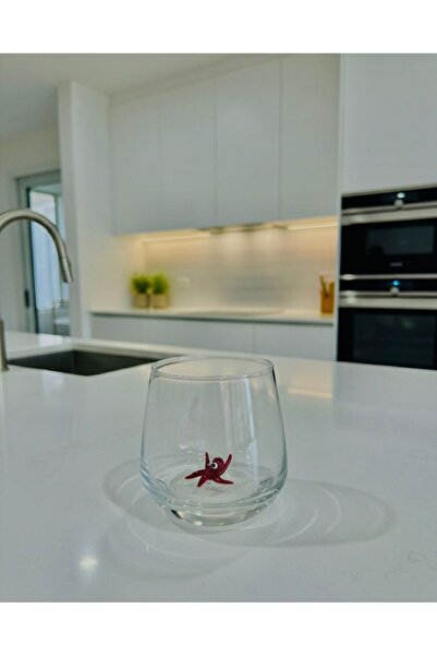 Arsglass El Yapımı Murano Cam Deniz Yıldızı Figürlü Bardak Tekli