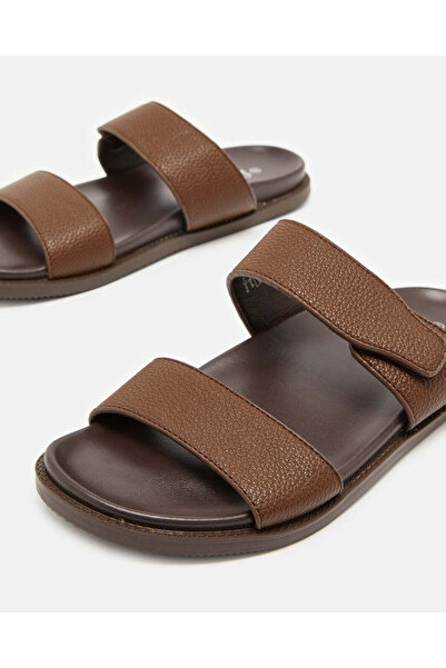 REDTAG Men Brown Slide Sandals