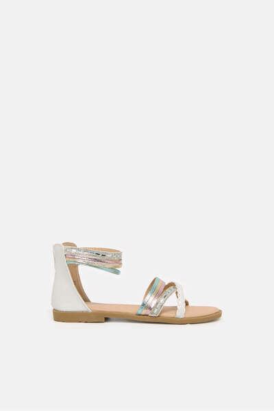 REDTAG Senior Girls Silver Strap Sandal