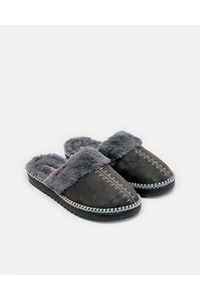 REDTAG Women Grey Stitched Closed Toe Slipper