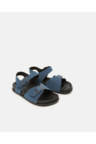 REDTAG Boys Plain Navy Comfort Sandals