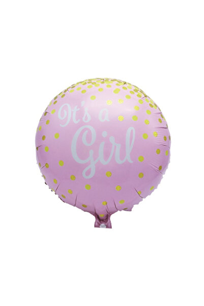 Mirific Party Balon petrecere, folie metalică roz, 45 cm, rotund, e o fată