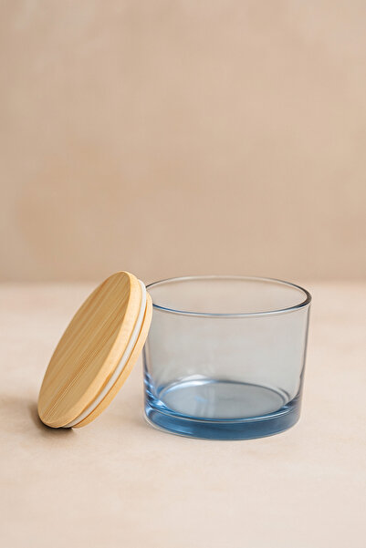 Fhilli Vetro - Set of 6 Glass Breakfast Bowls with Bamboo Lids 220 Cc