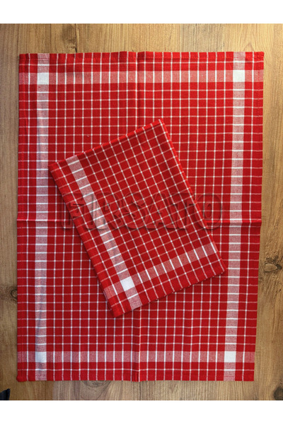 Fırsato Grida Checkered 4-Piece Kitchen Towel Set |   Drying Cloth, Oeko-Tex Certified, 45X65Cm