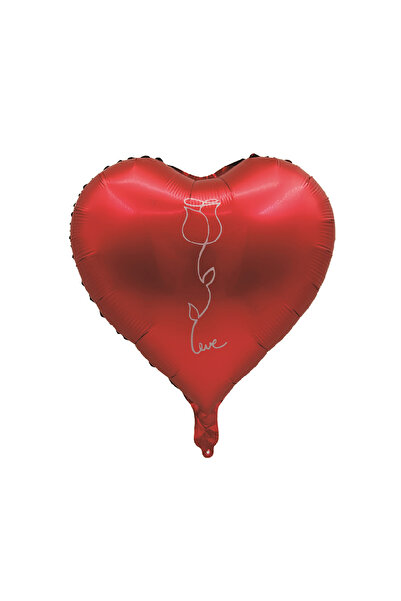 Mirific Party Balon folie petrecere, roșu, 45 cm, inimă, PPLM0827