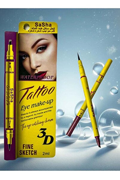 SASHA waterproof liquid eyeliner with eyebrow pencil
