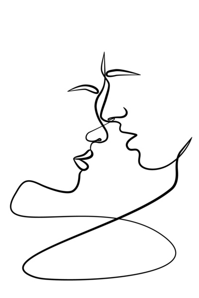 4Decor Autocolant decorativ de perete - Iubire, 70 x 50 cm