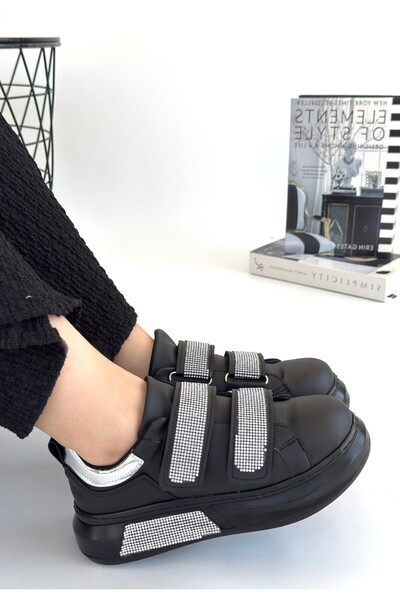 Kanonik Education Nino Black Skin Velcro Sneakers