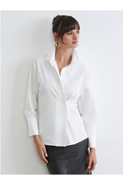 LC Waikiki SoulifeKahverengi Regular Fit Kadın Gömlek