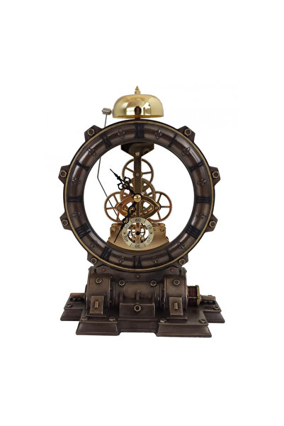 İTALFAMA Ceas Steampunk cu ticăit din bronz, H22cm