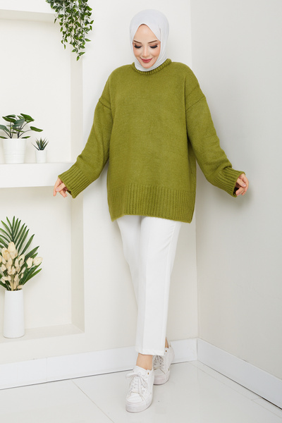 Pamuk Butik Γυναικείο πλεκτό πουλόβερ με λαιμόκοψη Crew