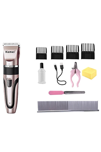 Kemei KM1056 Mașină de tuns reîncărcabilă pentru animale de companie cu acces...