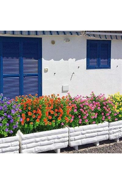 DEFNE DECOR Yapay Çiçek Kırmızı Mineli Şimşir Okalitus Dekoratif Yapay Bitki