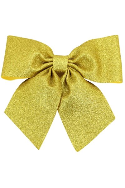 asöy Panglică mare roșie Eva cu fundă 34x34 cm, cu sclipici strălucitor, ornament tematic de Crăciun pentru brad, decor pentru copac