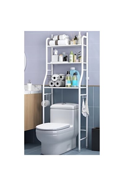 Wacorresi Raft de depozitare cu 3 niveluri pentru toaletă/mașină de spălat, m...