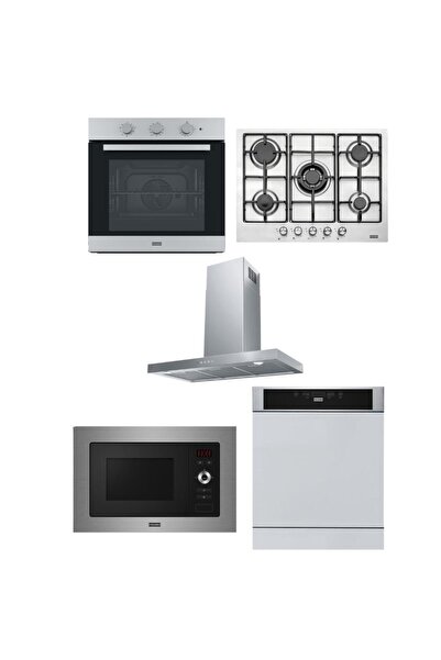 Franke Inox Set 10, Fırın, Ocak, Davlumbaz, Mikrodalga ve Bulaşık Makinesi
