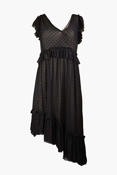 ONLY Leaf Jersey Black Dress - M, Black, polyester 94%, spandex 6%