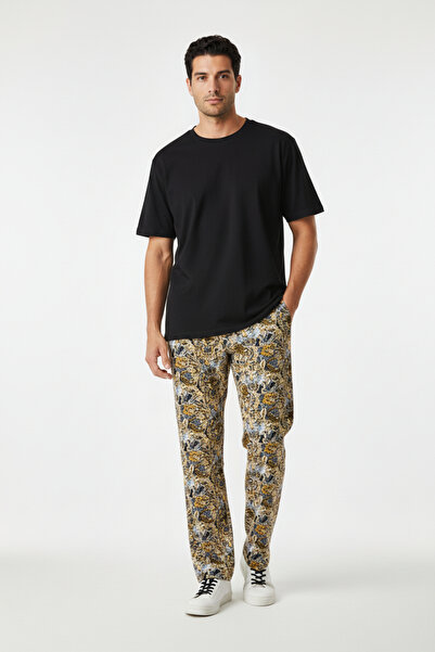 El dueno Classico Series Dorado Gold-Black Old School Streetwear Unisex Sweatpants