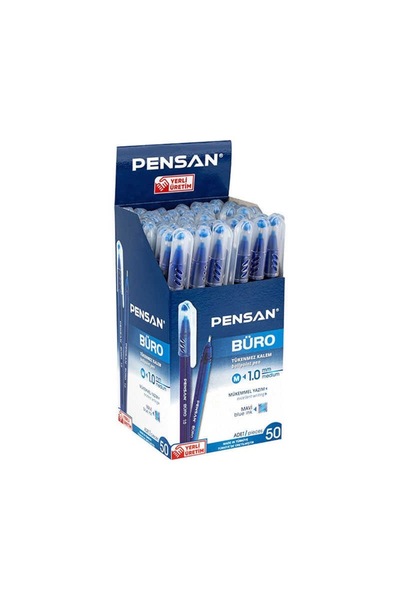 Pensan Office Ballpoint Pen 100 Pack Blue
