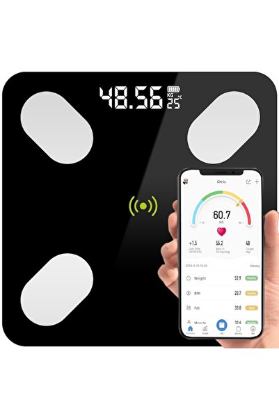 Retoo TechPro Smart Bathroom Scale (Bluetooth) - Black