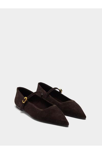 PARFOIS Toka Detaylı Süet Deri Babet