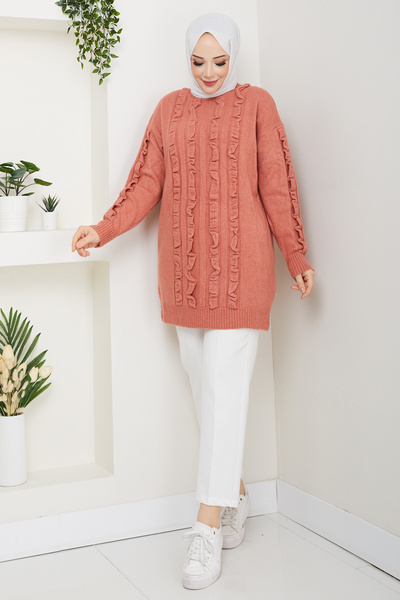 Pamuk Butik Women's Ruffle Detailed Sweater