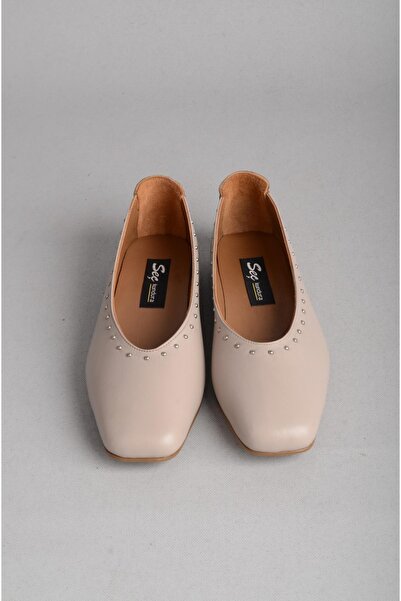 SEÇ KUNDURA Select B107 Genuine Leather Women's Flat Shoes Mink