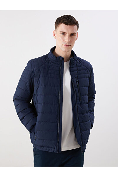 LC Waikiki Jachetă gonflabilă pentru bărbați, albastru bleumarin, cu guler stand