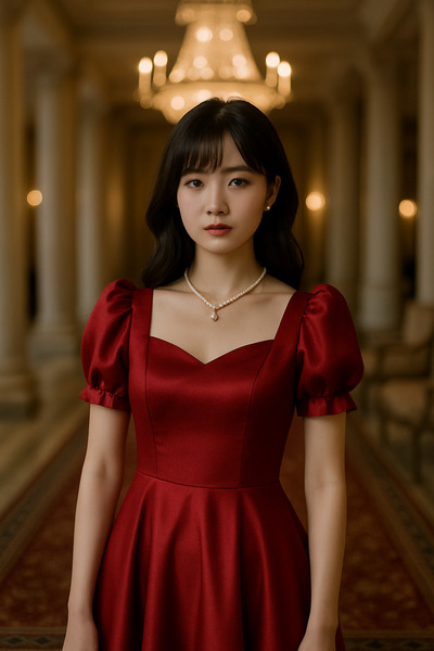 essolaria BİRCE Kadın Bordo Saten Kalp Yaka Detaylı Modern Elbise/Abiye