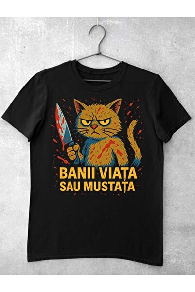 GRIZZLY SHOP.RO Tricou Bărbați Banii Viaţa sau Mustaţa