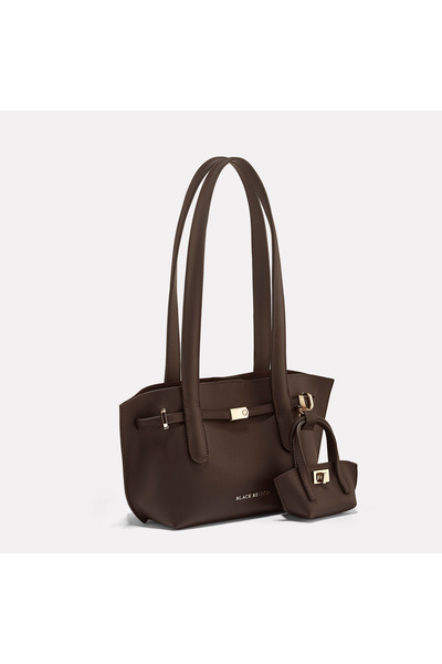 Black Ribbon Midi Size Women's Tote Bag - Dora
