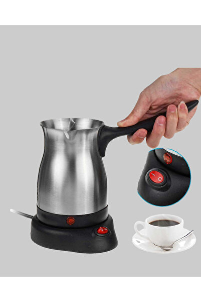 Clevora 800W Stainless Electric Coffee Pot Hidden Resistance and Ergonomic Handle