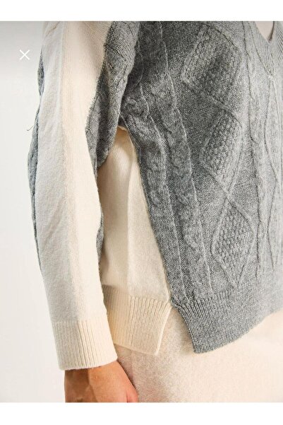 Lupies Women's Mink Two-Collar Knitwear Sweater