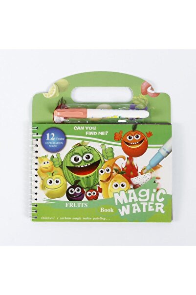 Fruits Meyve Çeşitleri Eğitici Water Painting - Sihirli Özel Kalem Ile Boyama Kitabı