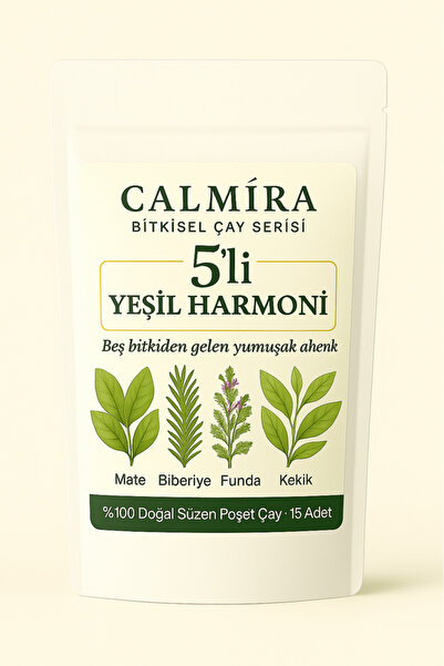 CALMİRA Green Harmony Five Mix 15 Filter Bags Tea / Mate / Rosemary / Funda / Green Tea / Thyme