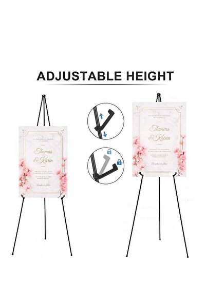 Generic 2 Pack 63-69 in Adjustable Metal Easel Stands with Carry Bags