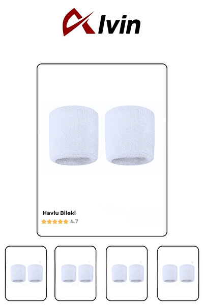 Alvin Spor 2’li Sporcu Havlu Bileklik Seti – Futbol, Basketbol, Voleybol ve T...