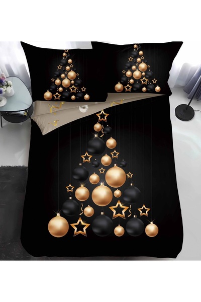 naniland.ro Christmas bed linen for one person 4 pieces Champagne CR081