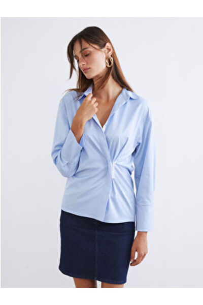 LC Waikiki SoulifeKahverengi Regular Fit Kadın Gömlek