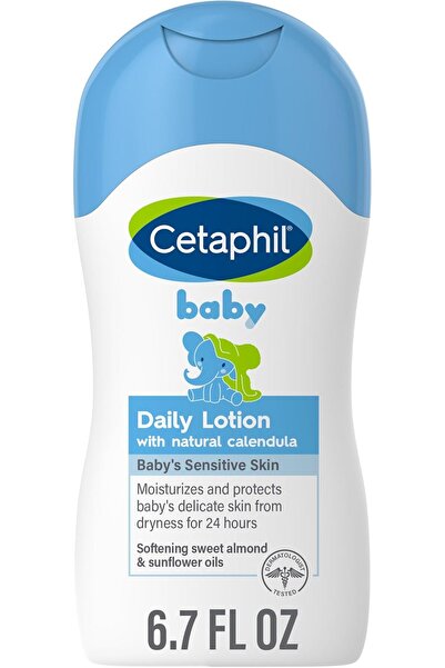 Cetaphil Baby Daily Lotion with Organic Calendula, Hypoallergenic, Sweet Almond & Sunflower Oils, 19
