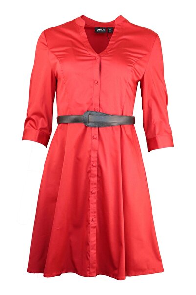 ONLY Royalty Red Dress - M, Red, 97% Cotton 3% Spandex