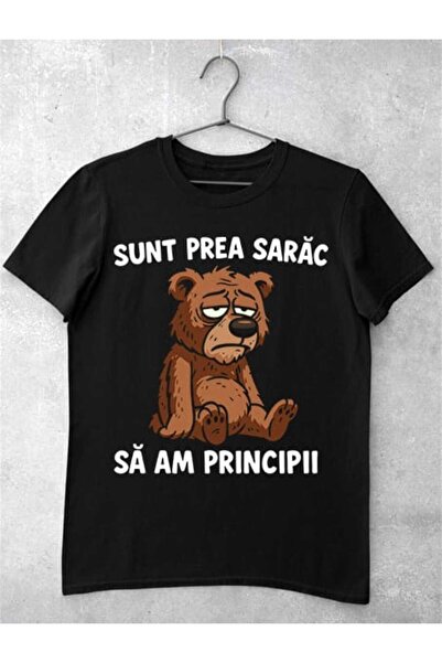GRIZZLY SHOP.RO Tricou Femei Sunt prea sărac să am principii