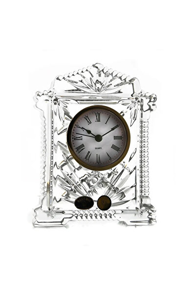 Bohemia Cristal Bohemia Crystal Clock, Gold Dial, 16 cm