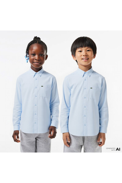Lacoste Çocuk Uzun Kollu Açık Mavi Gömlek
