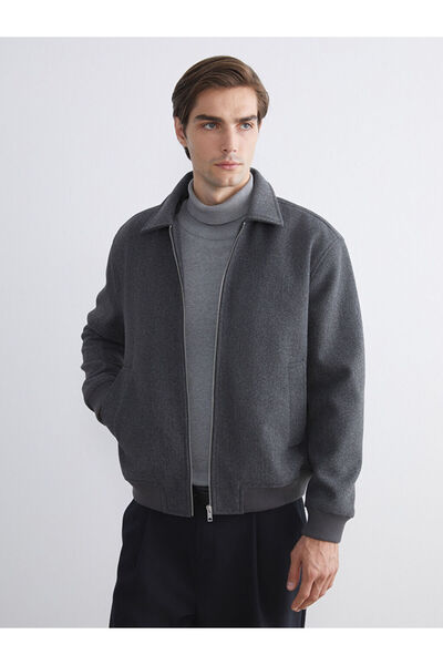 LC Waikiki LCW VisionAntrasit Standart Kalıp Gömlek Yaka Erkek Mont