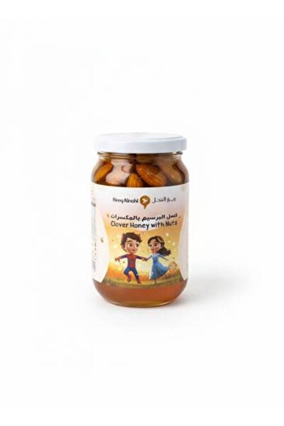 Reeq Alnahl Clover Honey with Nuts for Children's Immunity 100% Natural 500g