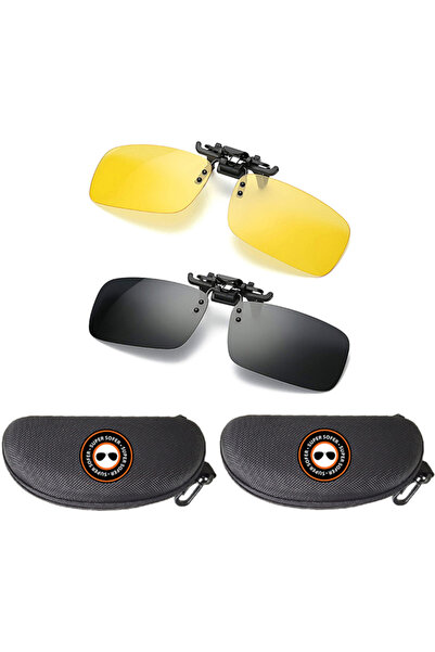 Supersofer Polarized lenses for eyeglasses, SUPERSOFER®, Clip On type, cases included